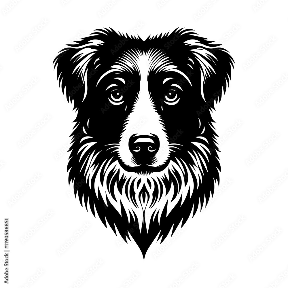 Fototapeta premium black and white dog