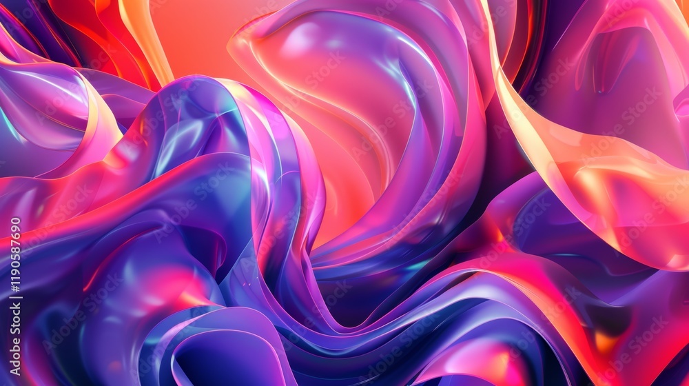 Obraz premium Abstract Swirling Fluid Colors Wallpaper