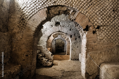 Napoli underground at the archaeological excavations of San Lorenzo Maggiore, Naples, Italy. photo