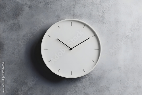 Wallpaper Mural A Minimalist Wall Clock Symbolizing the Concept of Time on a Gray Concrete Background Torontodigital.ca
