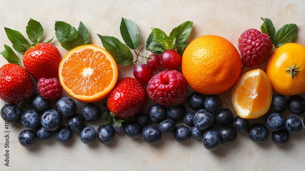 Obraz premium fruits on a wooden table