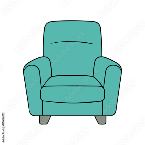 recliner chair vector icon, recliner chair vector illustration - simple illustration of recliner chair, perfect for logos recliner chair 