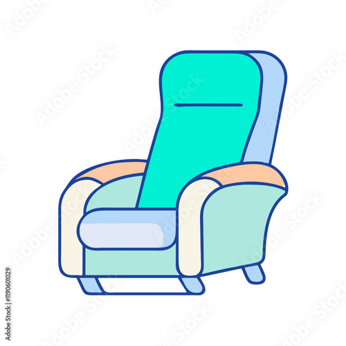 recliner chair vector icon, recliner chair vector illustration - simple illustration of recliner chair, perfect for logos recliner chair 
