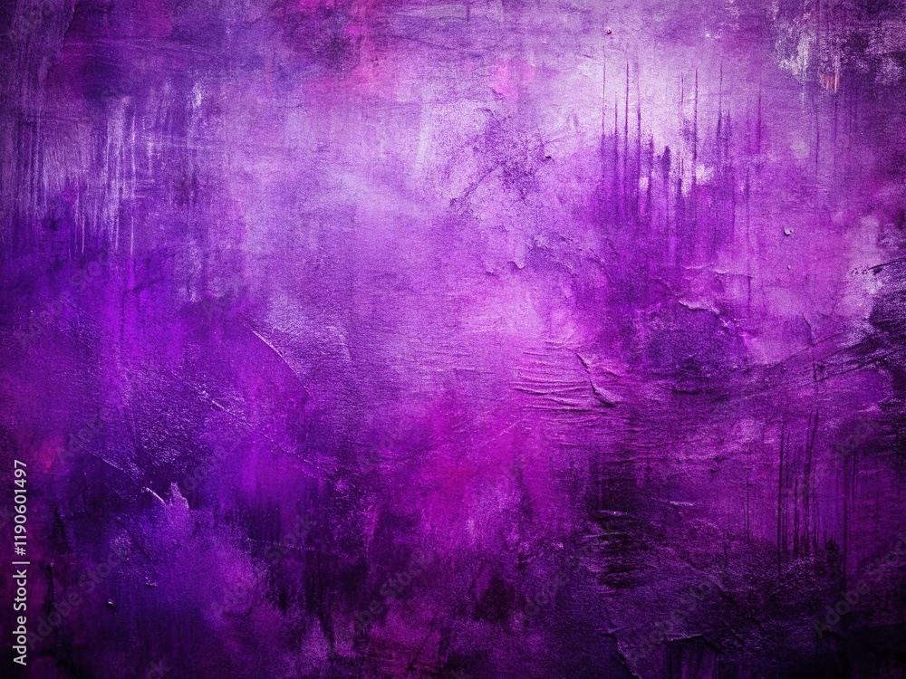 Fototapeta premium Grunge Purple Abstract Texture Background with Copy Space - Hand Painted Art