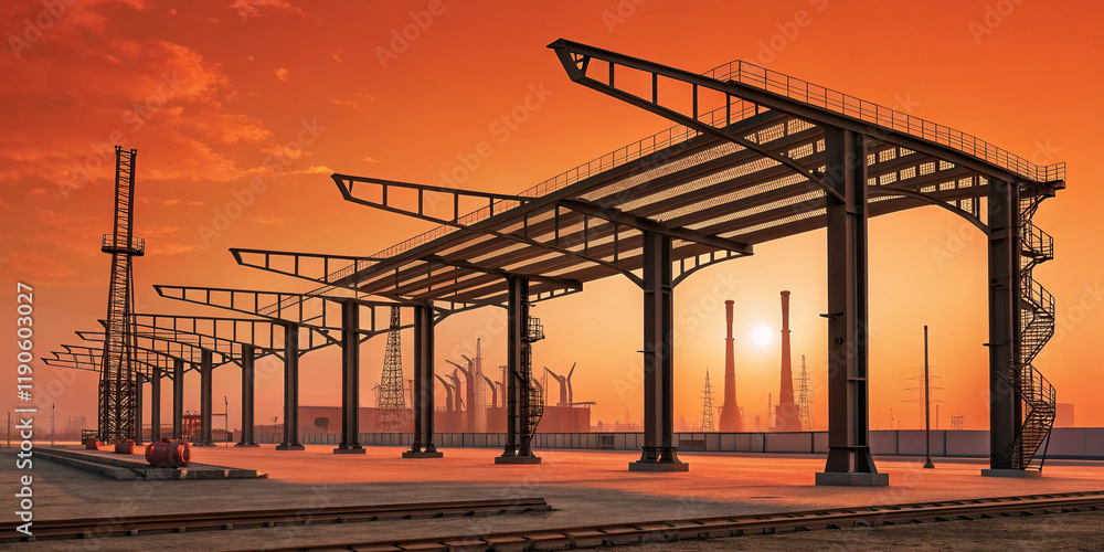 Iron Structures with a Futuristic Outdoor Design Highlighting Innovative Engineering Iron Structures with a Futuristic Outdoor Design Highlighting Innovative Engineering