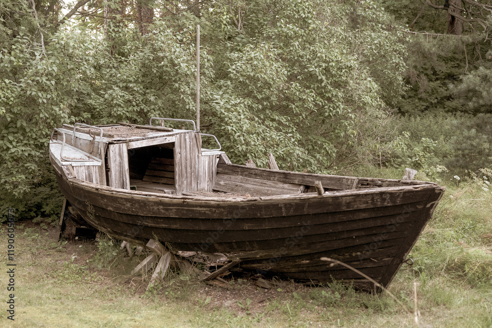 old wooden boat