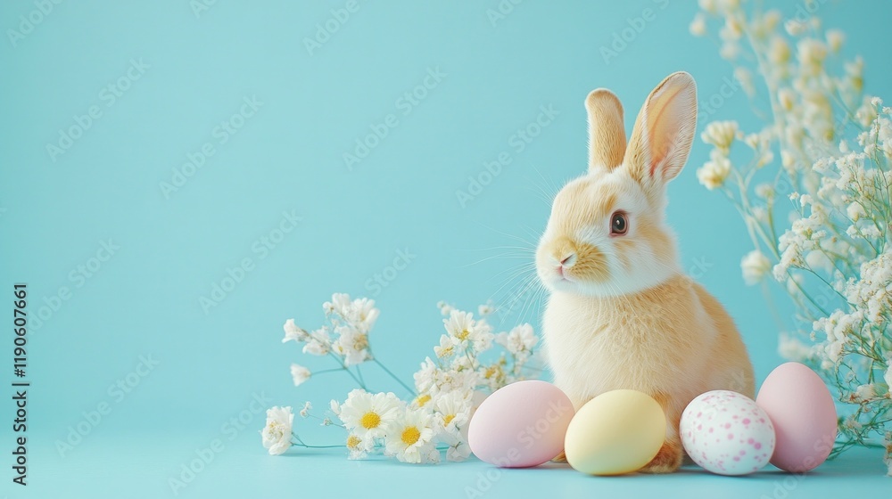 Obraz premium easter bunny with eggs