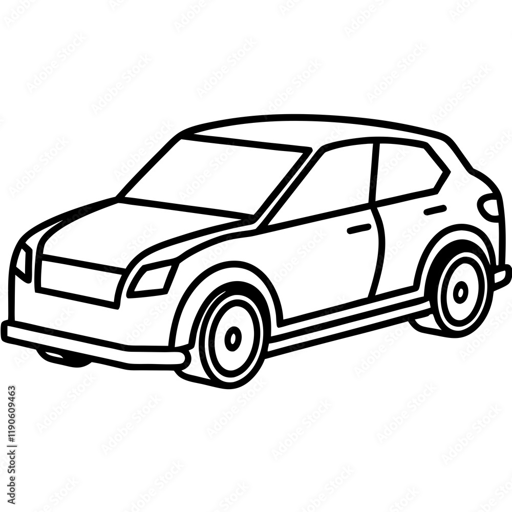 Fototapeta premium Elegant Vector Illustration of an Electric Vehicle