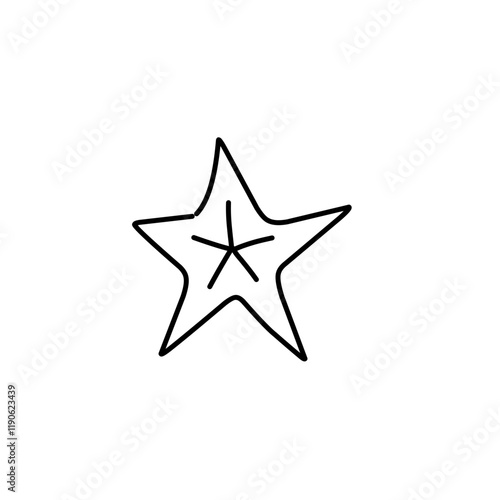 hand drawn starfish icon