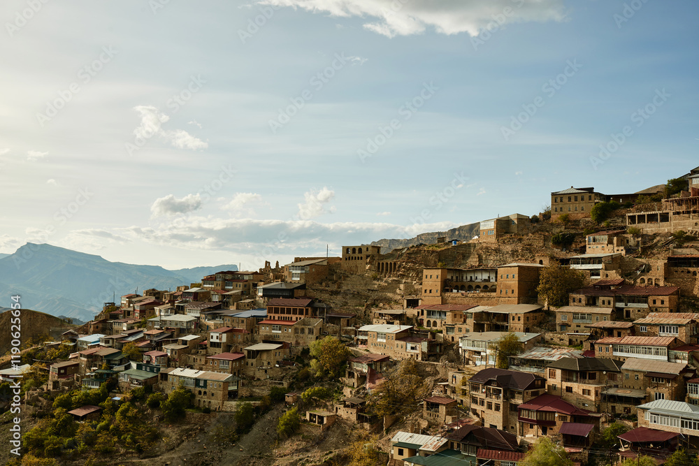 Obraz premium Village Chokh, Gunibsky district, Dagestan, Russia.
