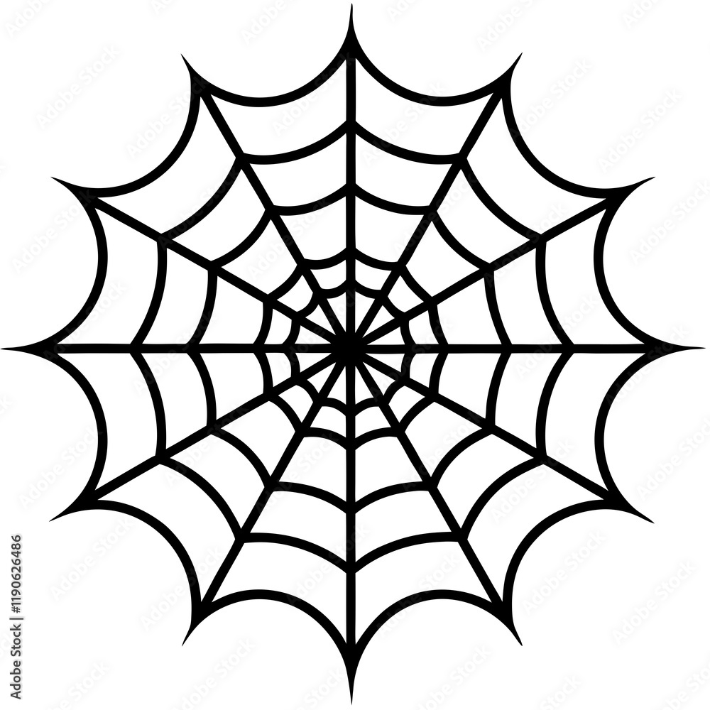 Obraz premium Intricate Spider Web Vector Patterns