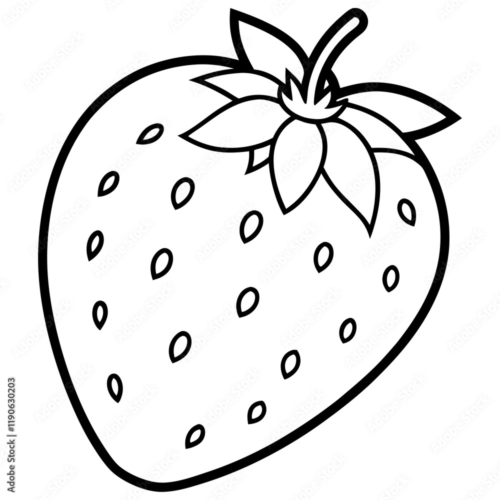 Minimalist Strawberry Line Art Vector Design Minimalist Strawberry Line Art Vector Design