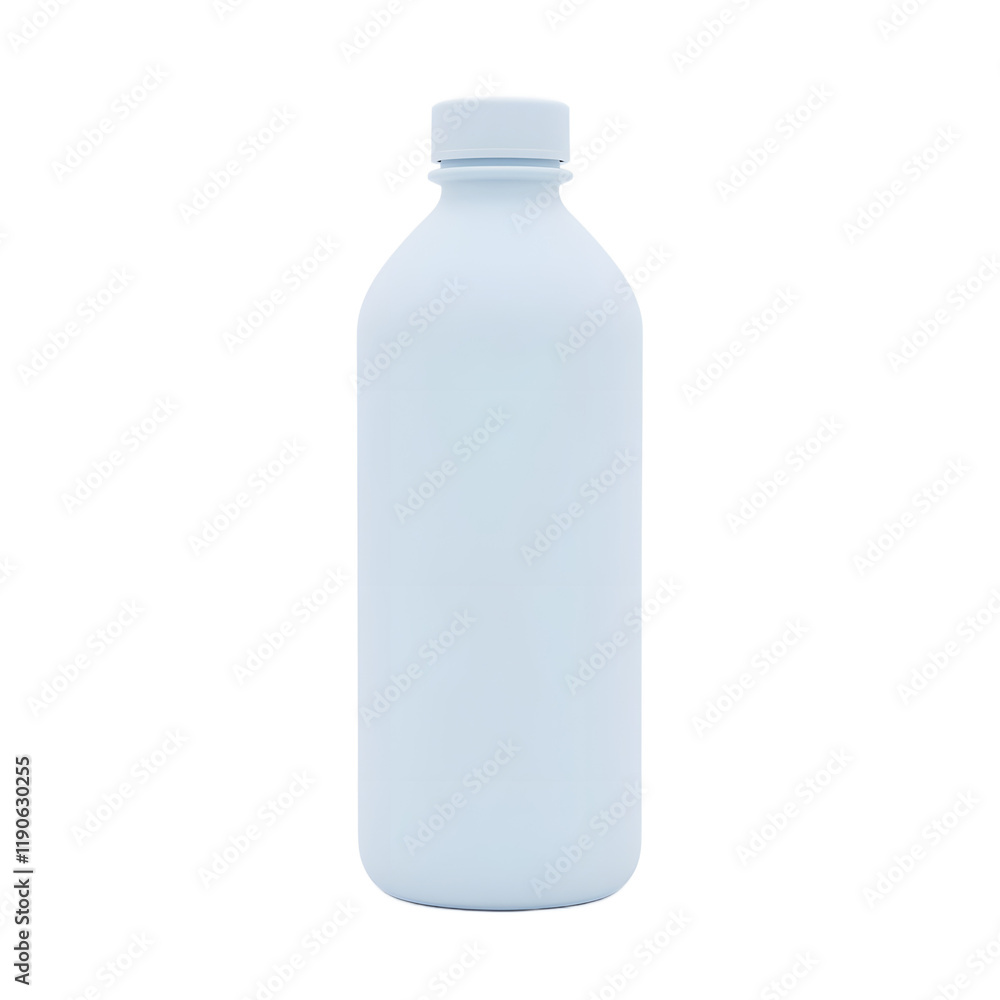 Simple Light Blue Plastic Bottle Minimalist Product Mockup Simple Light Blue Plastic Bottle Minimalist Product Mockup