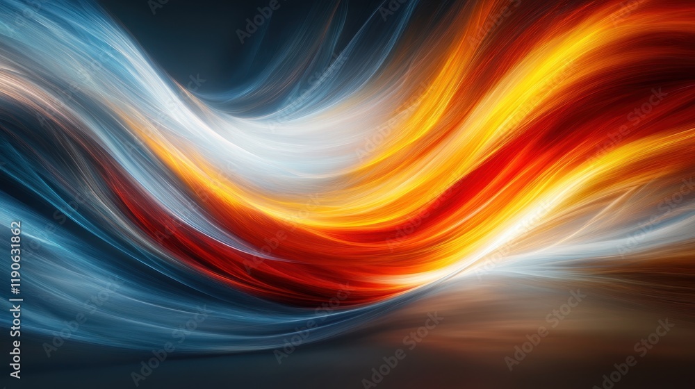Dynamic Waves of Vibrant Colorful Light on Dark Background Dynamic Waves of Vibrant Colorful Light on Dark Background