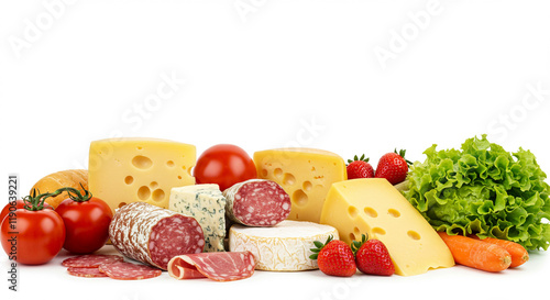 Delicious Cheese Salami Fresh Produce Platter