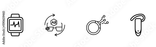 Wearable Technology Icons set