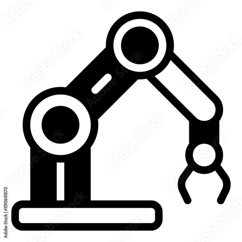Industrial Robotic Arm Icon