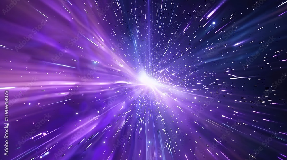 Fototapeta premium _Starry_blue_purple_space_sky_purple_galactic_