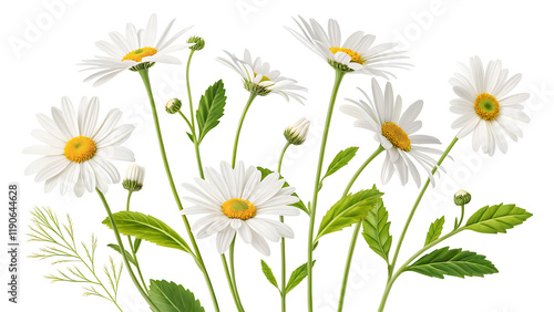 daisies isolated on white