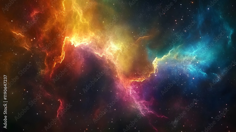 Cosmic Nebula Swirls Of Color And Light In Space Cosmic Nebula Swirls Of Color And Light In Space