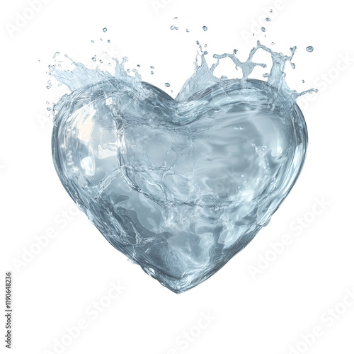 heart shaped water splash photo