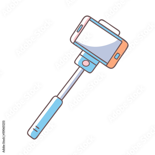 selfie stick vector icon, selfie stick vector illustration - simple illustration of selfie stick, perfect for logos selfie stick 