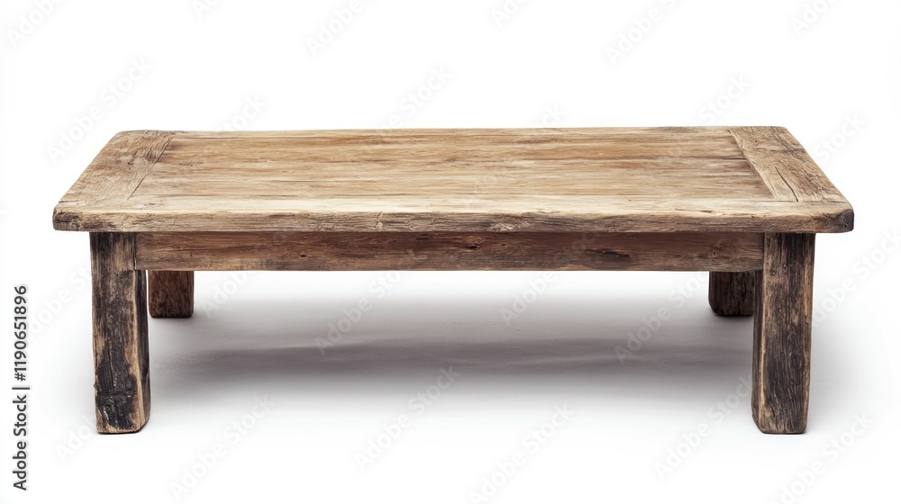 Rustic wooden coffee table isolated on white background. (1) Rustic wooden coffee table isolated on white background. (1)