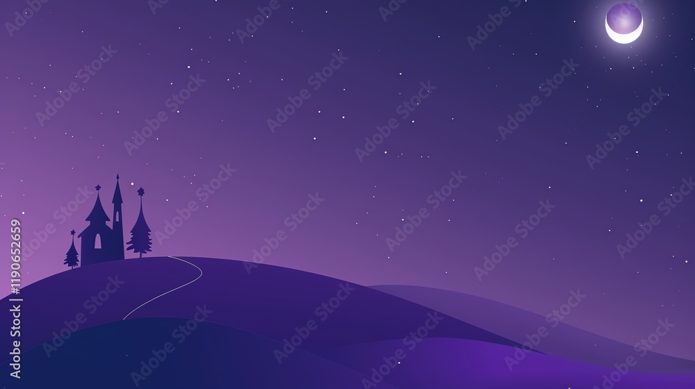 Naklejka premium Night_blue_purple_space_sky_purple_galactic_background