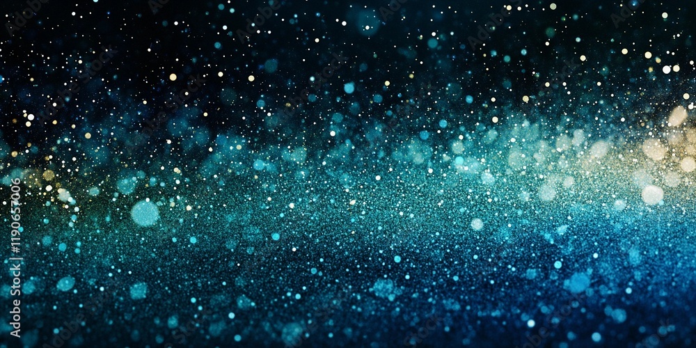 Fototapeta premium Abstract green and blue grainy texture blending on a black background, ideal for creative designs in a comic book style