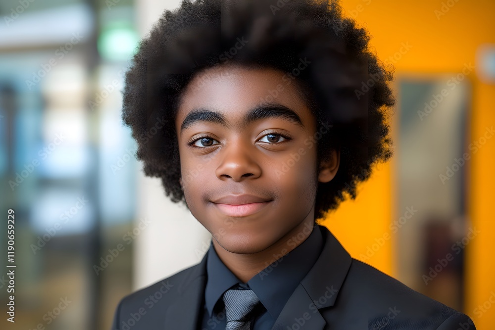 Portrait of a Confident Young Black Man in Suit Portrait of a Confident Young Black Man in Suit