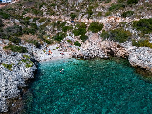 Kremidi Beach, on the coast of Zakynthos, Greece photo