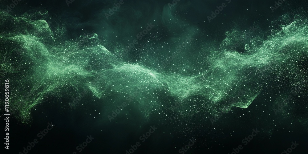 Obraz premium Vibrant green and blue grainy texture on a dark background.