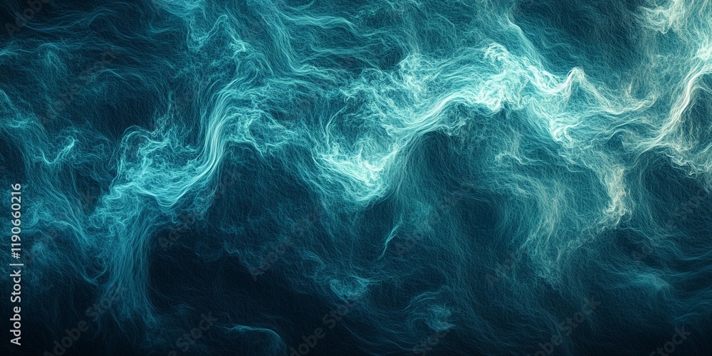 Fototapeta premium Vibrant green and blue grainy texture on a dark background.