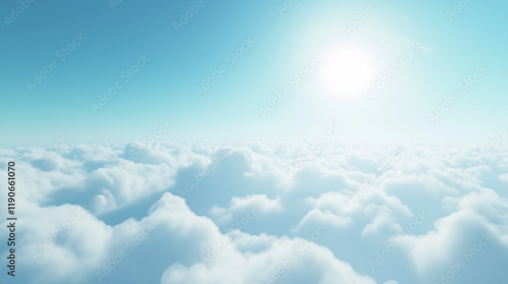 Clear Blue Sky with Soft Clouds and Copy Space for Nature Backgrounds Clear Blue Sky with Soft Clouds and Copy Space for Nature Backgrounds