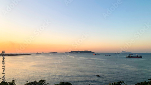 老の山公園の夕景