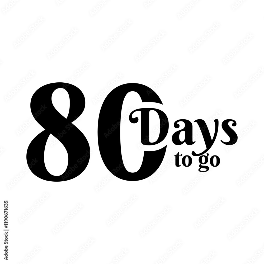 Number countdown set with 'days left' labels featuring a modern and bold design. Includes numbers 1, 7, 10, 20, 30, 40, 50, 60, 70, 80, 90, and 100 for versatile countdown needs. Ideal for project tim Number countdown set with 'days left' labels featuring a modern and bold design. Includes numbers 1, 7, 10, 20, 30, 40, 50, 60, 70, 80, 90, and 100 for versatile countdown needs. Ideal for project tim