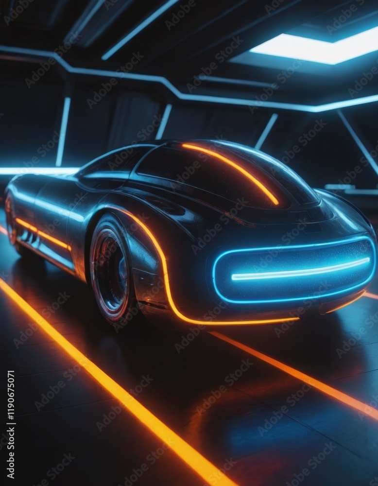 Futuristic spaceship logo with sleek neon accents Futuristic spaceship logo with sleek neon accents
