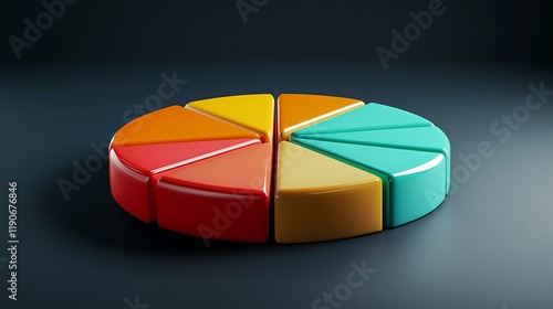 Clean pie chart representing wealth distribution.