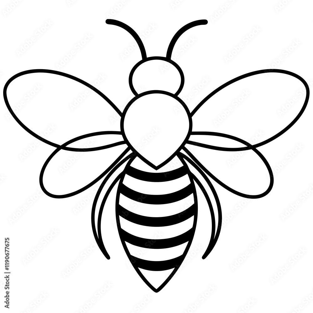 Obraz premium bee and flower