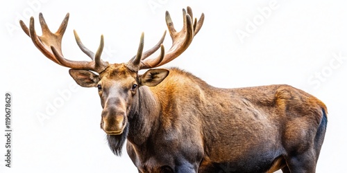 Minimalist Moose: Isolated Wildlife Image for Presentations & Designs photo