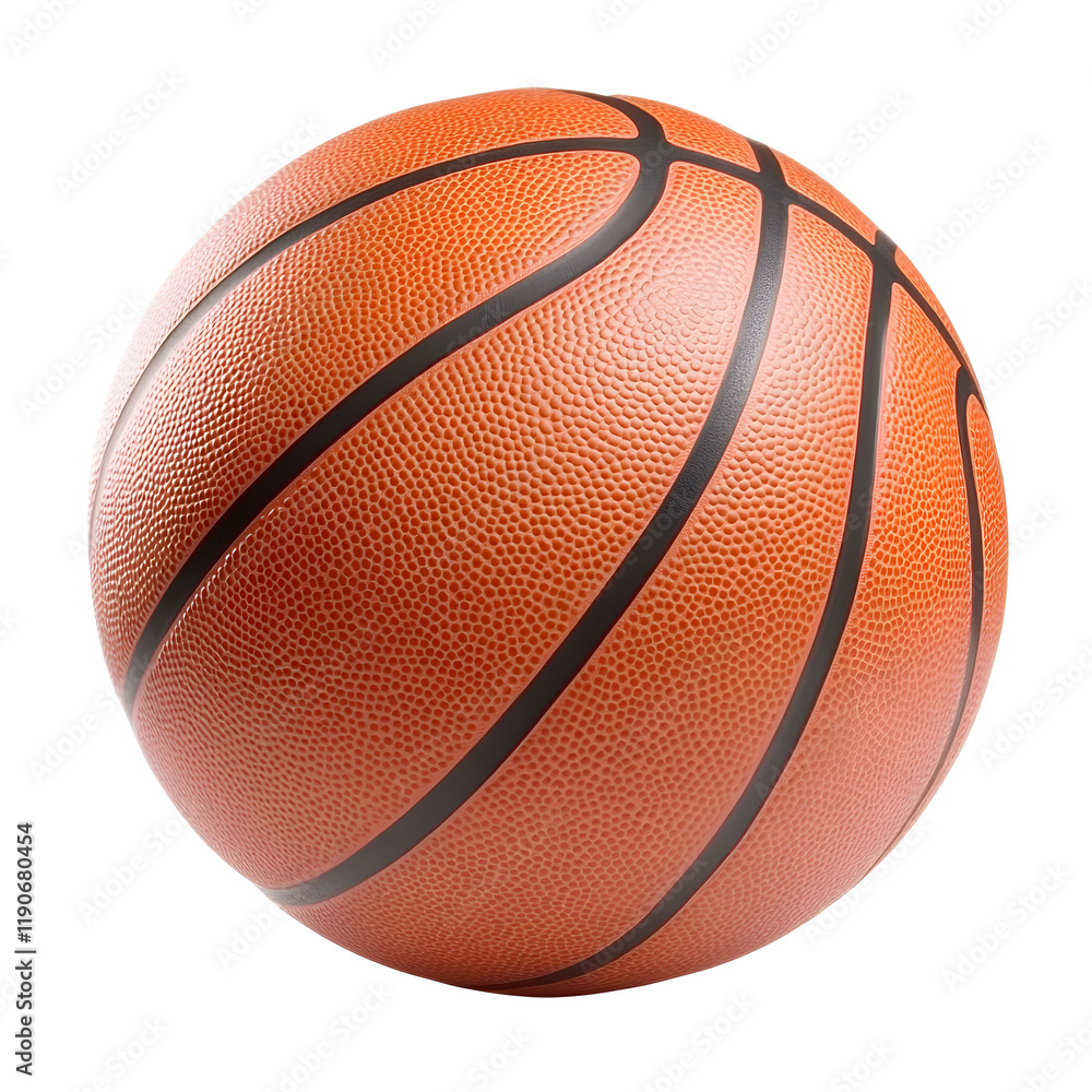 Fototapeta premium Basketball With Textured Surface In Dynamic Motion