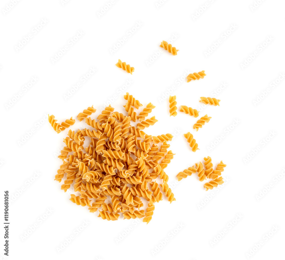 Raw Brown Pasta, Wholegrain Fusilli, Dry Whole Grain Noodle, Raw Spelt Macaroni, Healthy Italy Food Raw Brown Pasta, Wholegrain Fusilli, Dry Whole Grain Noodle, Raw Spelt Macaroni, Healthy Italy Food