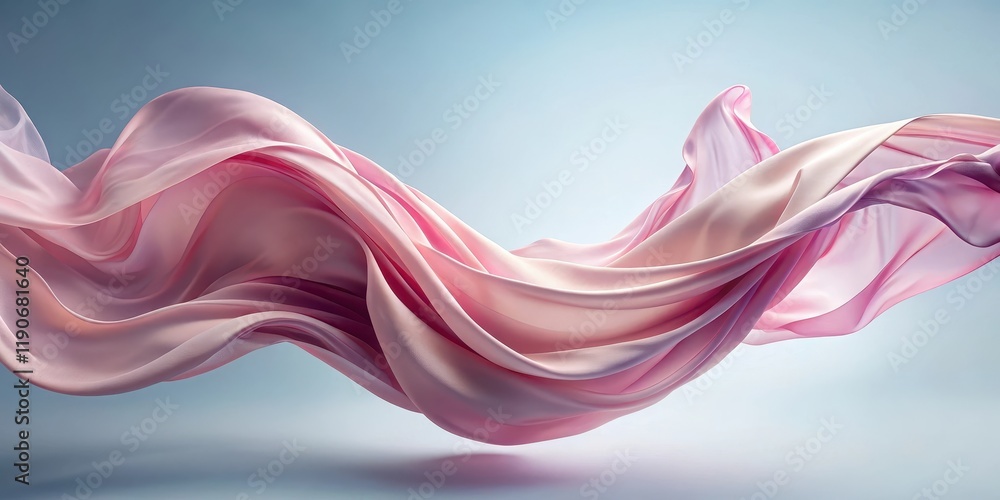 Delicate silk fabric fluttering in wind, natural fibers , fluttering, natural fibers Delicate silk fabric fluttering in wind, natural fibers , fluttering, natural fibers