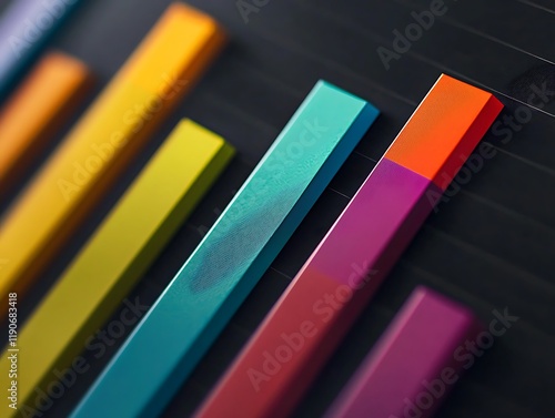 Colorful bar graph representing stock sector shifts.