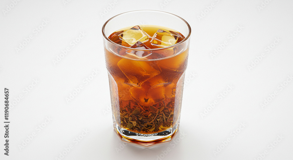 Refreshing Iced Tea in Glass Summer Drink Cold Beverage Refreshing Iced Tea in Glass Summer Drink Cold Beverage