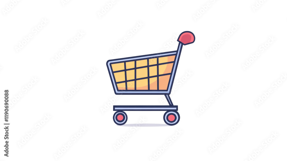 Simple shopping cart icon transparent background Simple shopping cart icon transparent background