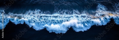 Aerial Symphony: Ocean Waves from Above