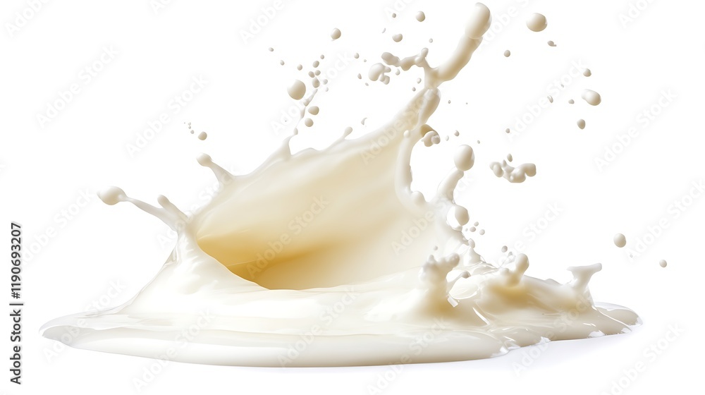 Milk Splash in Glass Creamy Texture and Refreshing Beverage
Milk Splash in Glass Creamy Texture and Refreshing Beverage