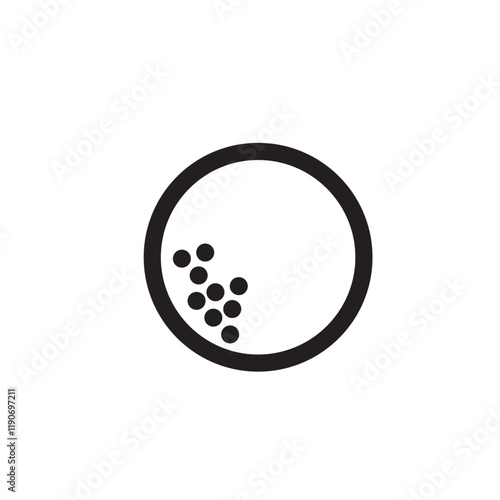 Golf ball icon for sports or recreation