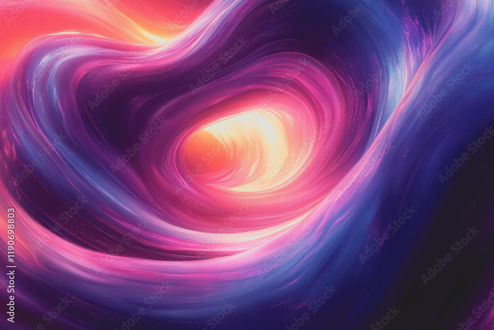 Fototapeta premium An abstract artistic piece with swirling patterns and neon colors represents the forex market energy